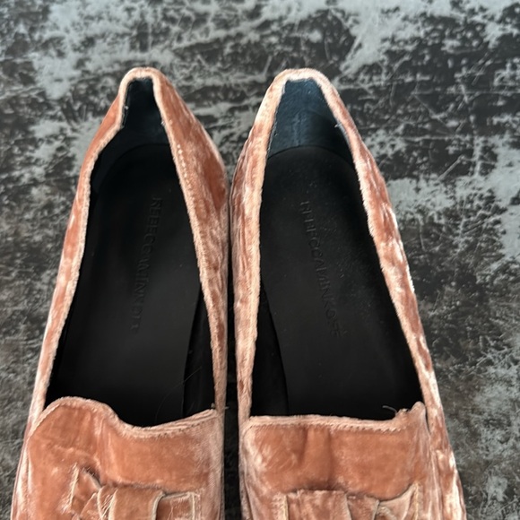 Rebecca Minkoff Blush Edie Velvet Tassel Loafers Size 8.5 - Picture 7 of 7